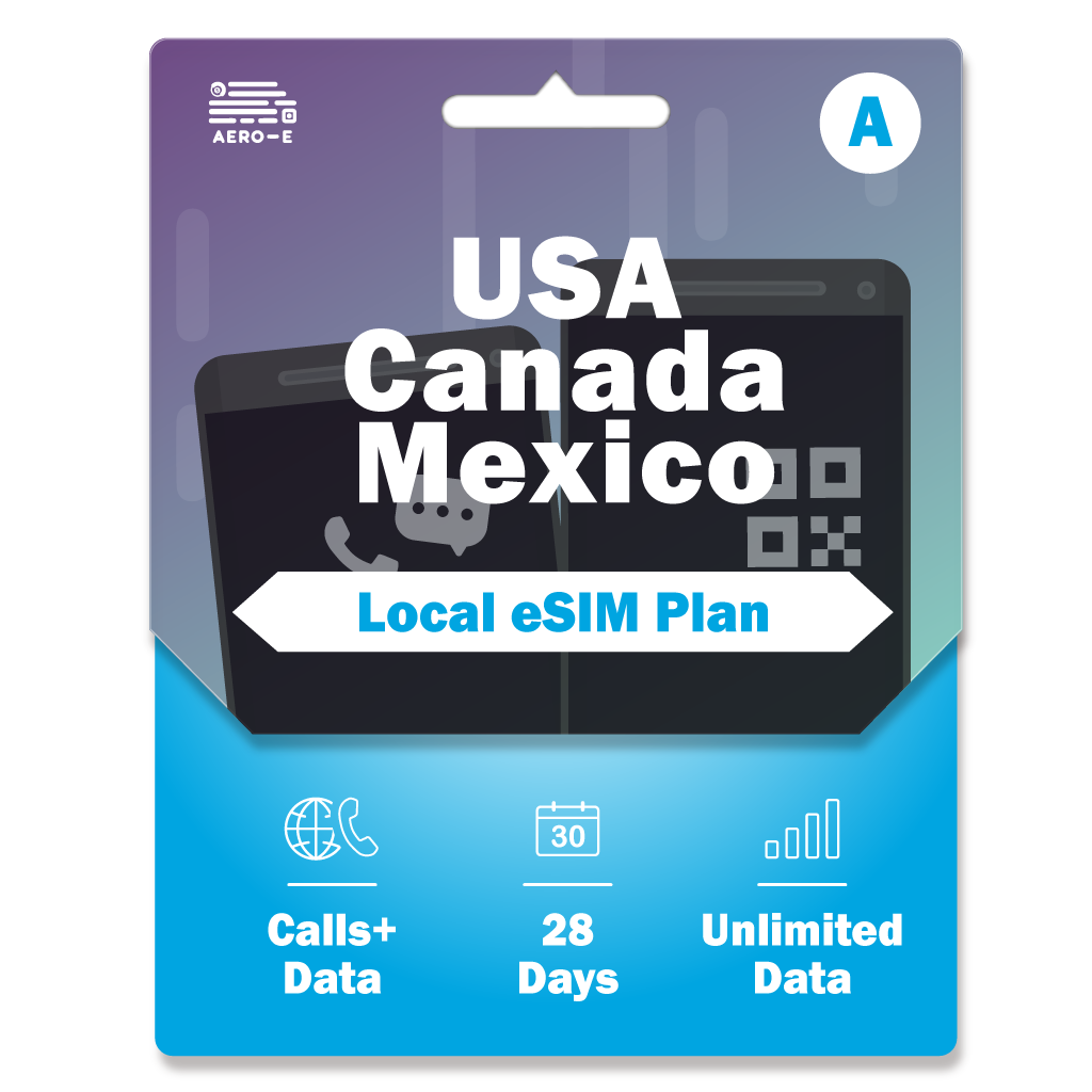 USA/Mexico/Canada AT&T esim High speed Data+Unlimited Calls, Texts for 28 days