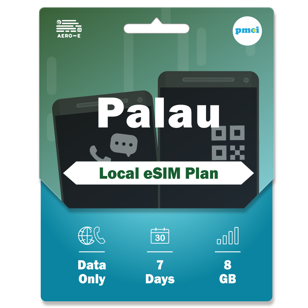 Palau PMCI esim 8GB High speed Data for 7 days(M)