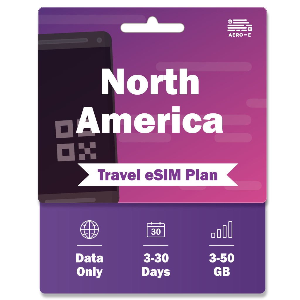 North America Data eSIM 3-50GB | 3-30 Days
