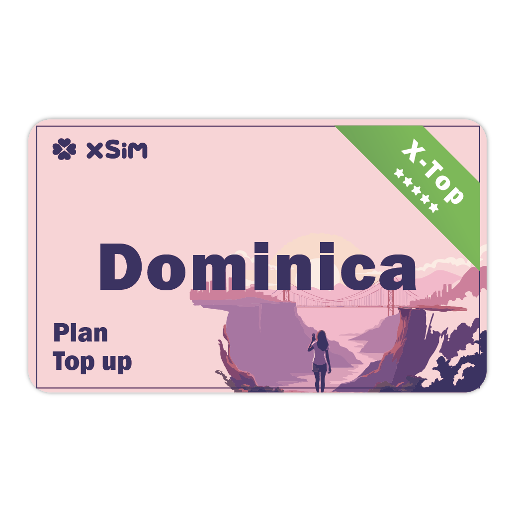 【X-Top】Dominica Top Up 2GB/Day for 1-30 days for XSIM