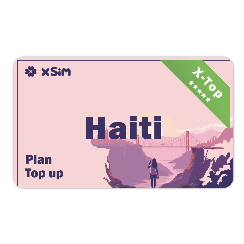 【X-Top】Haiti Top Up 2GB/Day for 1-30 days for XSIM