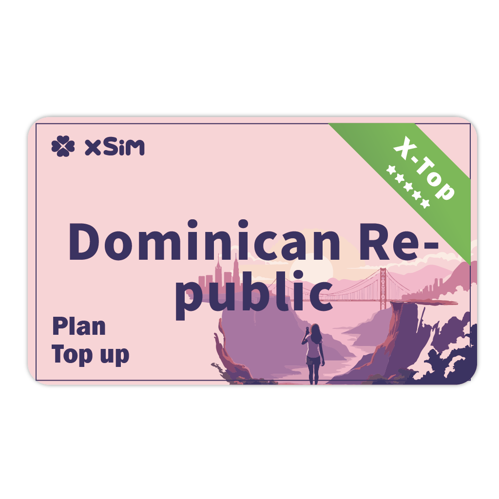 【X-Top】Dominican Republic Top Up 2GB/Day for 1-30 days for XSIM
