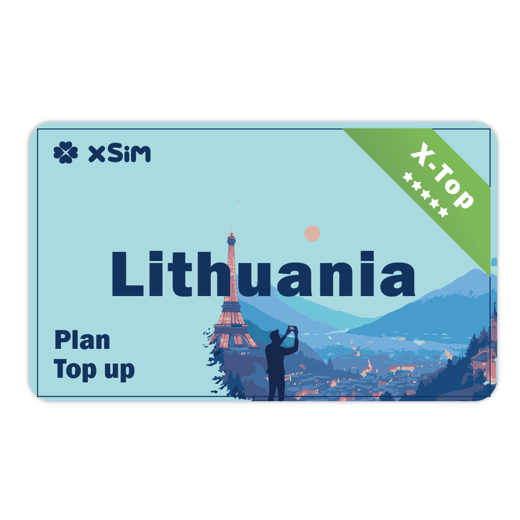 【X-Top】Lithuania Top Up 1GB/Day for 1-30 days for XSIM
