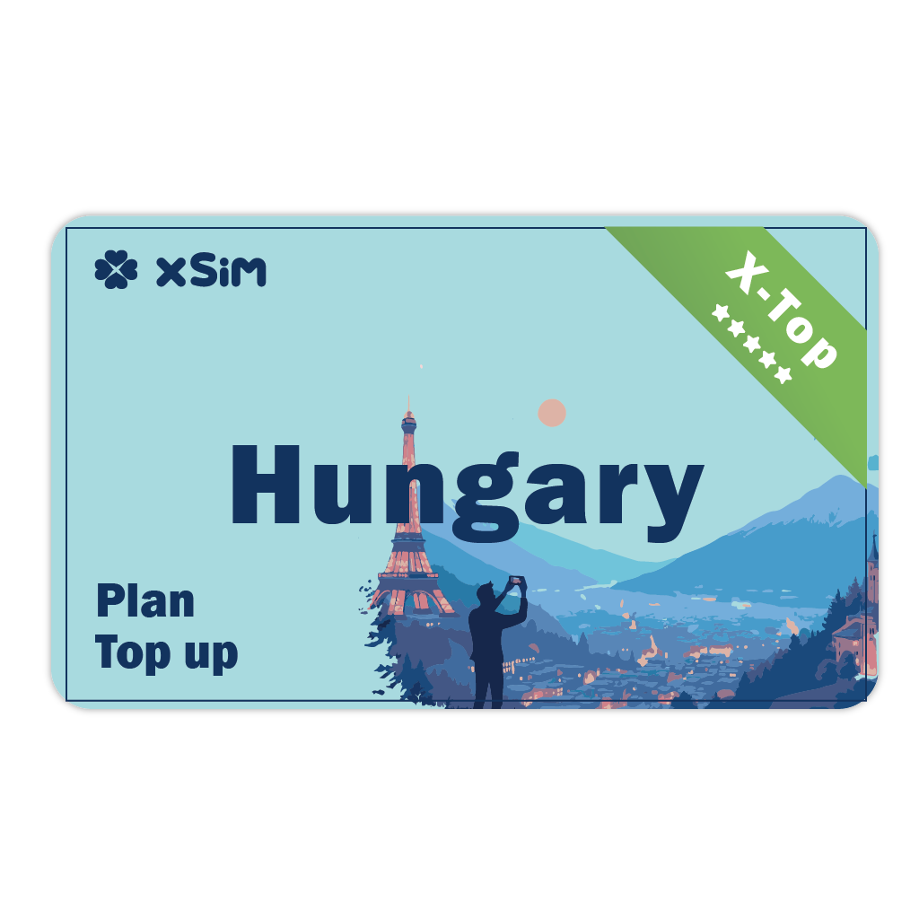 【X-Top】Hungary Top Up 1GB/Day for 1-30 days for XSIM