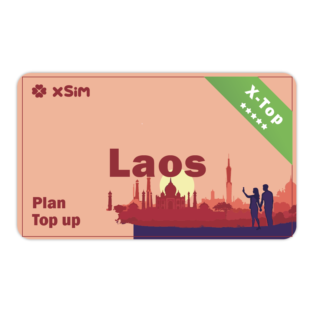 【X-Top】Laos Top Up 1GB/Day for 1-30 days for XSIM