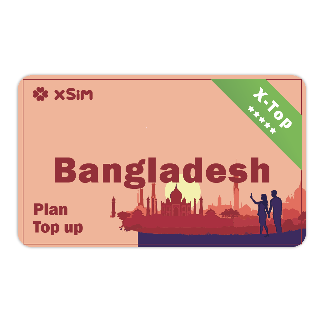 【X-Top】Bangladesh Top Up 1GB/Day for 1-30 days for XSIM