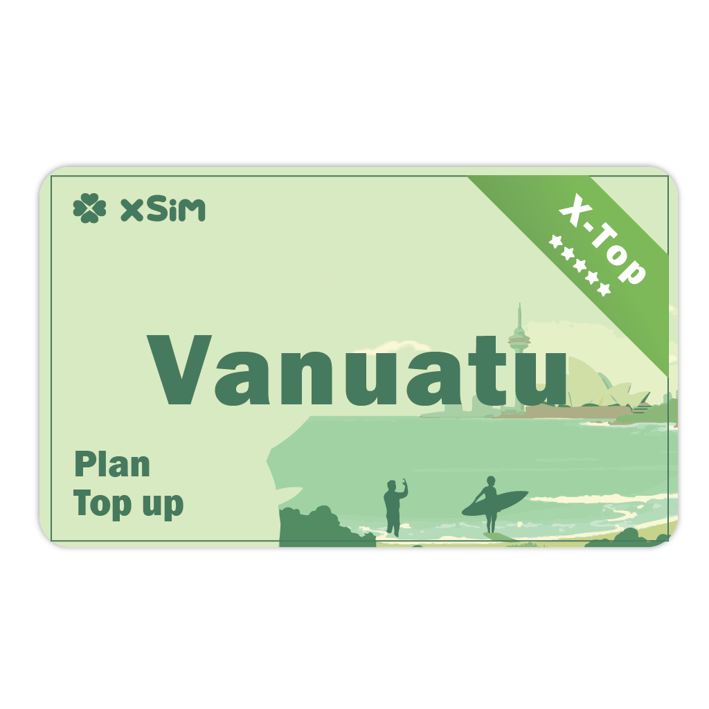 【X-Top】Vanuatu Top Up 2GB/Day for 1-30 days for XSIM