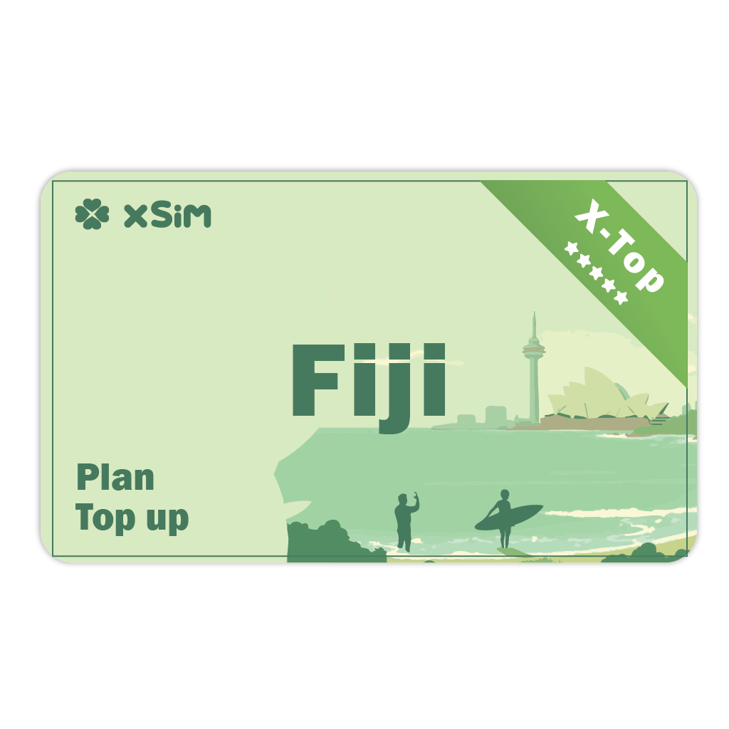 【X-Top】Fiji Top Up 2GB/Day for 1-30 days for XSIM