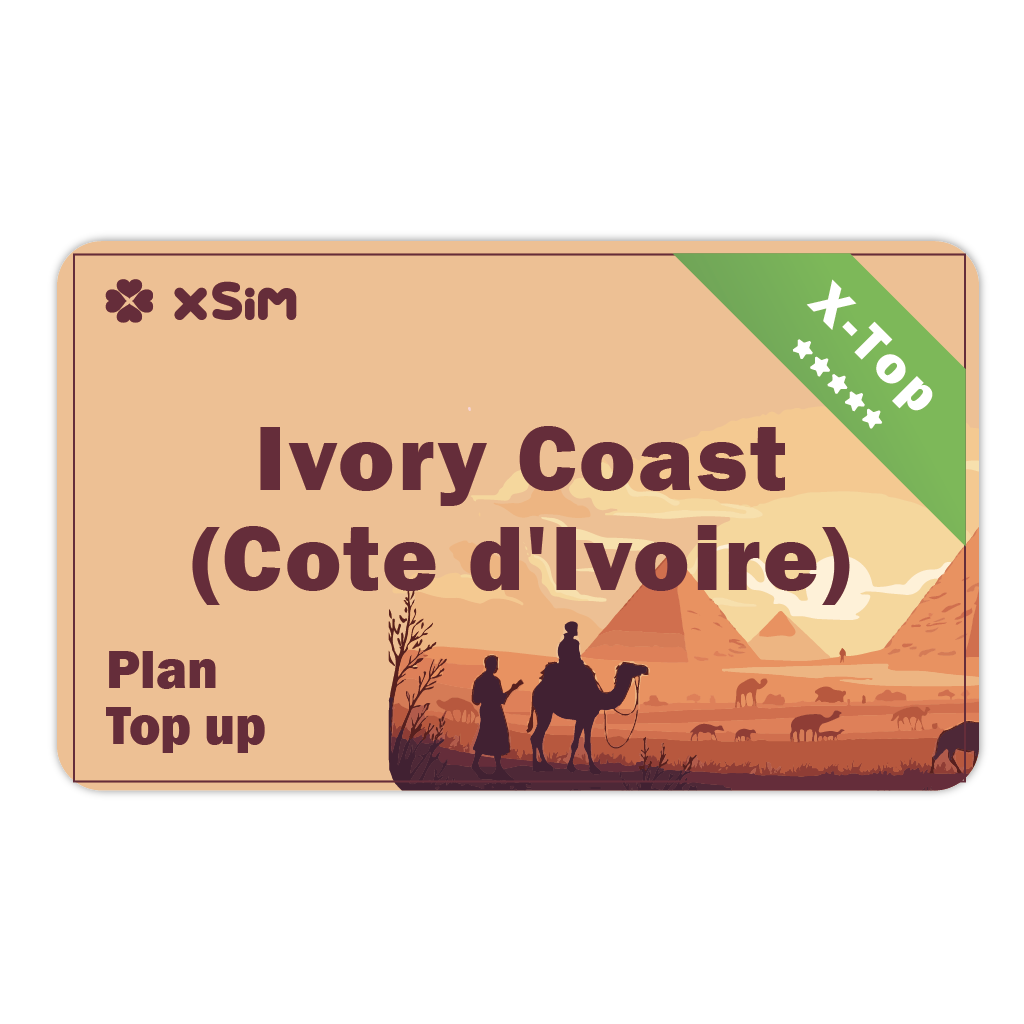 【X-Top】Ivory Coast (Cote d'Ivoire) Top Up 2GB/Day for 1-30 days for XSIM