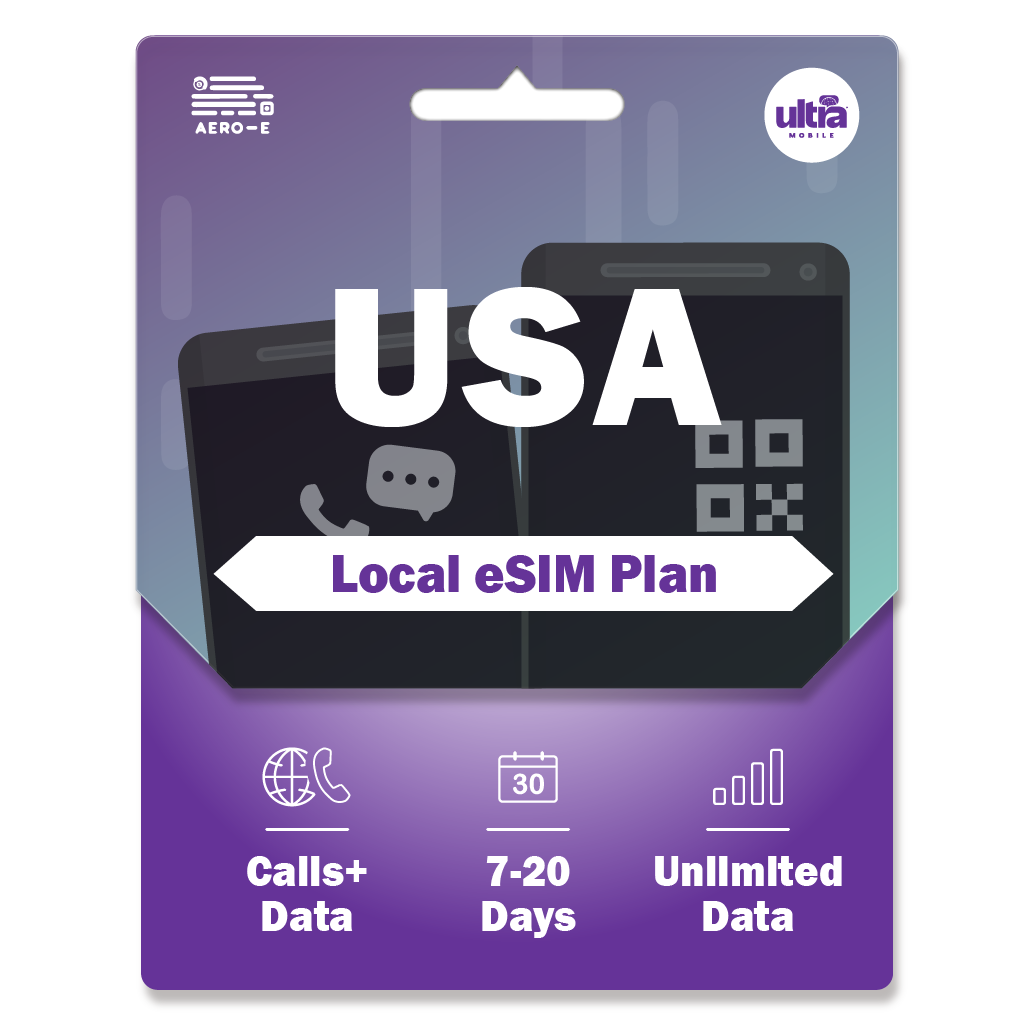 USA Ultra mobile (T-Mobile network) Prepaid -Unlimited 4G/5G Data, Calls, Texts