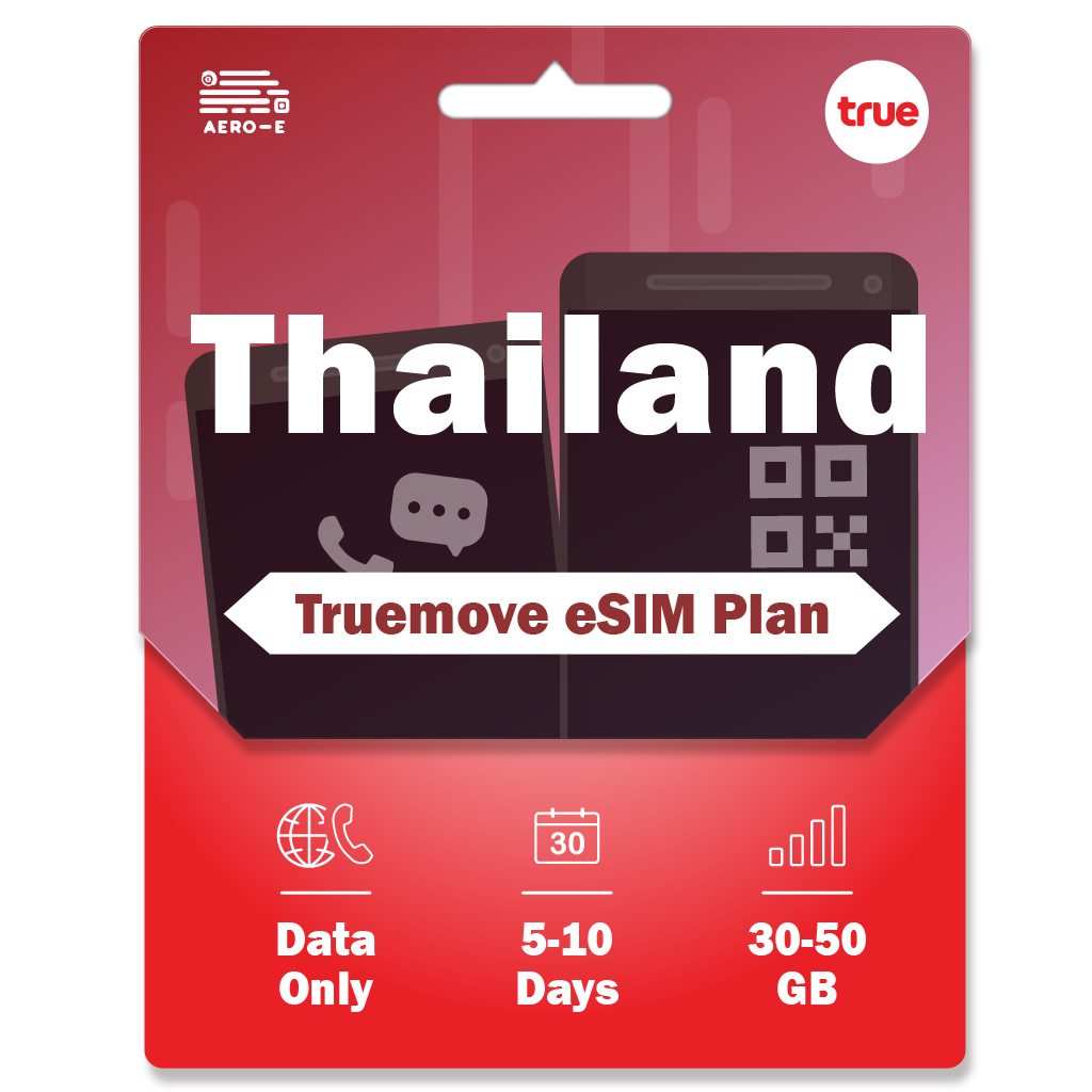 Thailand TRUE data eSIM 30-50GB | 5-10Days
